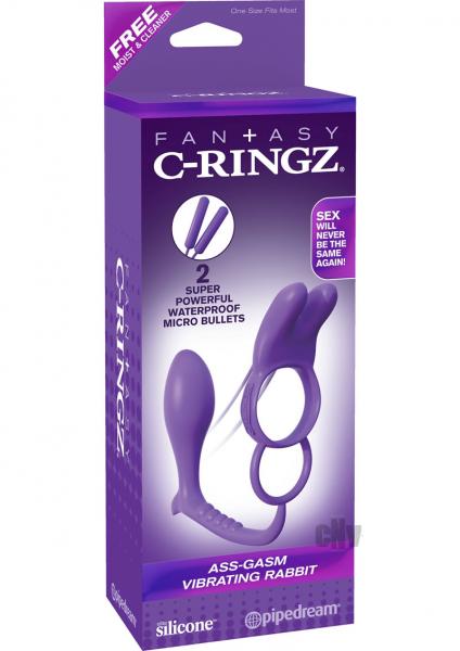 Fantasy C-Ringz Ass-Gasm Vibrating Rabbit Purple | SexToy.com