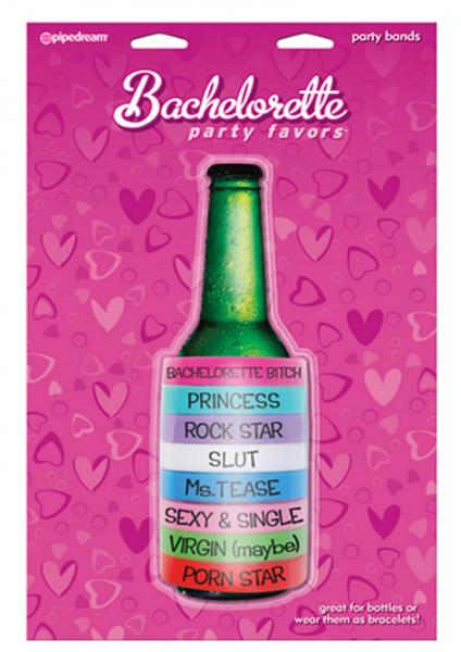 Bachelorette Party Favors Party Bands 8 Pack Assorted Colors | SexToy.com