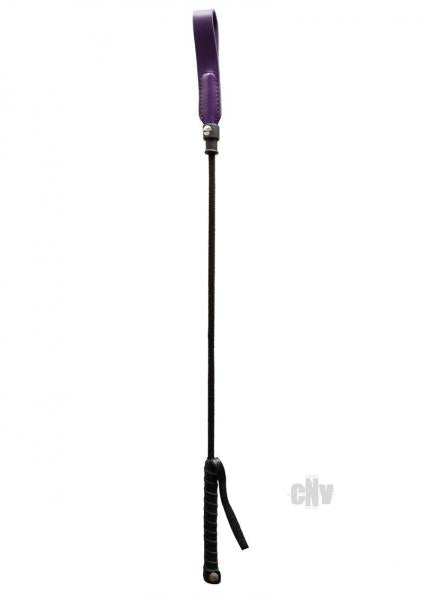 Rouge Long Riding Crop Slim Tip 24 inches Purple