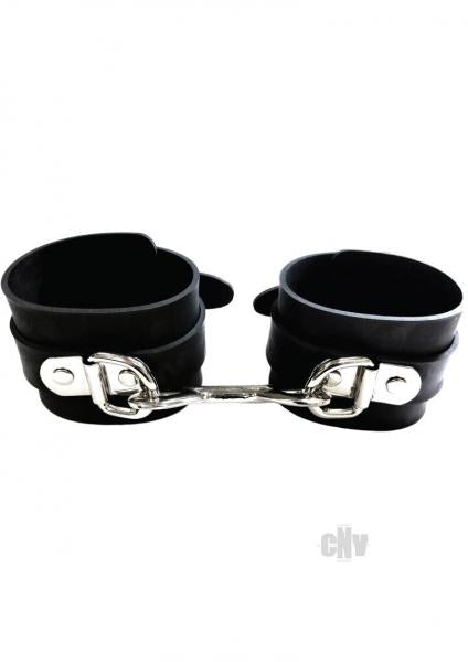 Rouge Rubber Ankle Cuffs Black | SexToy.com