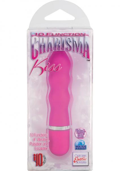 10 Function Charisma Kiss Vibrator Waterproof Pink 3.25 Inch | SexToy.com