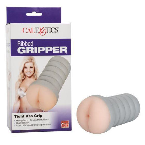 Ribbed Gripper Tight Ass Ivory Beige Stroker | SexToy.com