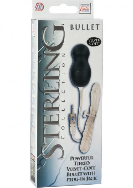 Sterling Tiered Velvet Cote Bullet Black | SexToy.com