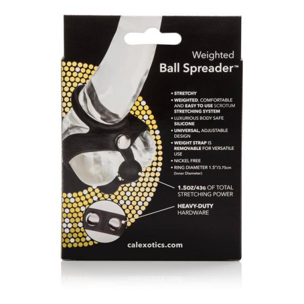 Tri Snap Weighted Ball Spreader Silicone Black | SexToy.com