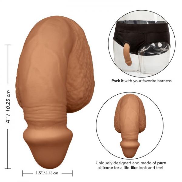 Packer Gear 4 inches Silicone Penis Packing Tan | SexToy.com