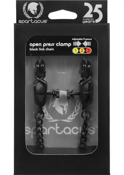 Blackline Adjustable Open Wide Nipple Clamps Black | SexToy.com