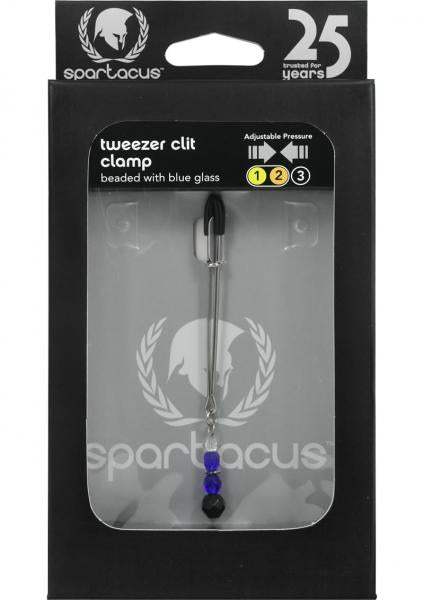 Beaded Clit Clamp With Tweezer Tip Blue | SexToy.com