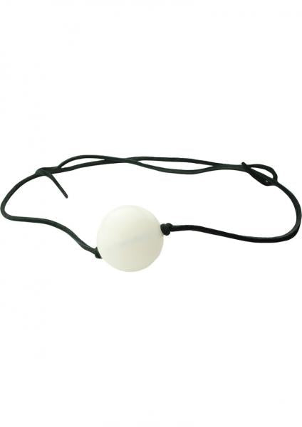Thong Plastic Ball Gag 1.75 Inch - White | SexToy.com