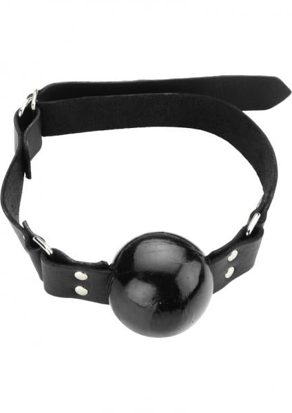 Large Ball Gag With D Ring 2 Inch - Black | SexToy.com