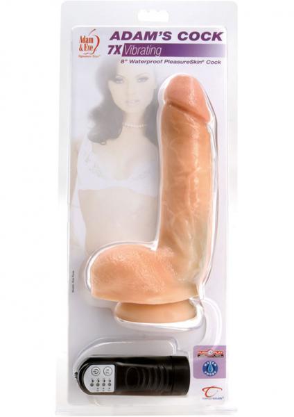 Adam's Cock 7X Vibrating Dildo Beige Natural | SexToy.com