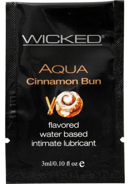 Wicked Sensual Care Aqua Waterbased Lubricant - .1 Oz Cinnamon Bun | SexToy.com