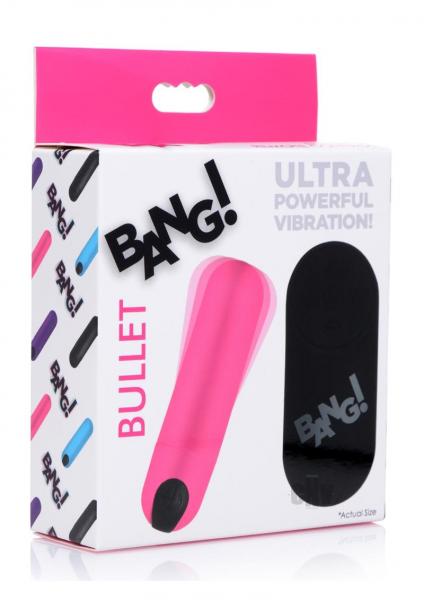 Bang! Vibrating Bullet W/ Remote Control - Pink | SexToy.com