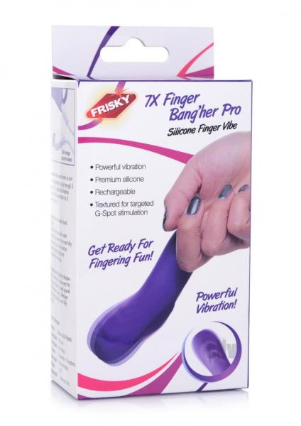 7x Finger Bang Her Pro Silicone Vibrator - Purple | SexToy.com