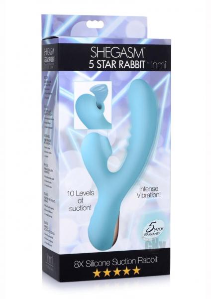 8x Silicone Suction Rabbit - Teal | SexToy.com