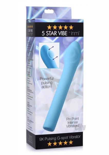 5 Star 9x Pulsing G-spot Silicone Vibrator - Teal | SexToy.com