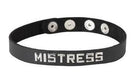 Wordband Collar - Mistress - Black | SexToy.com