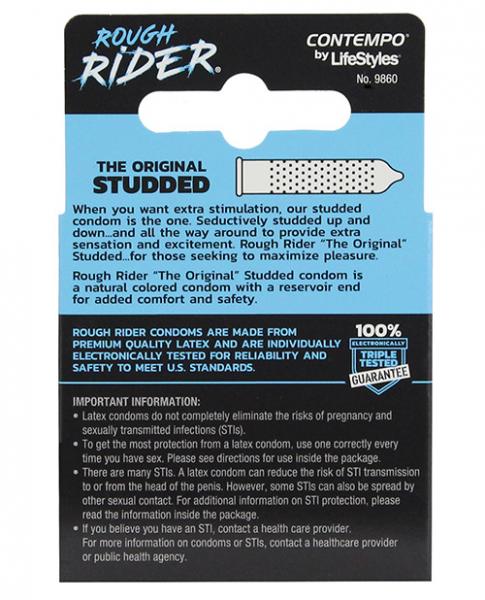Rough Rider Studded Condom 3 Pack | SexToy.com