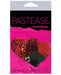 Pastease Double Sequin Hearts Red Black Pasties O/S | SexToy.com