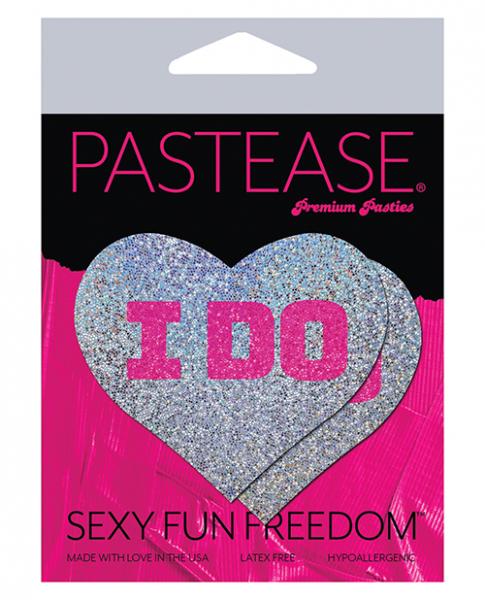 Pastease Bridal I Do Hearts Pasties Silver O/S