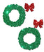 Wreath with Bows Glitter Green Red Pasties | SexToy.com