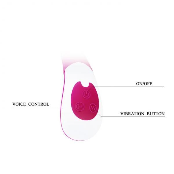 Vincent Voice Controlled Rechargeable Rabbit Vibrator - Pink