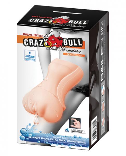 Crazy Bull Anal Closed End Sleeve 3D Vagina Stroker