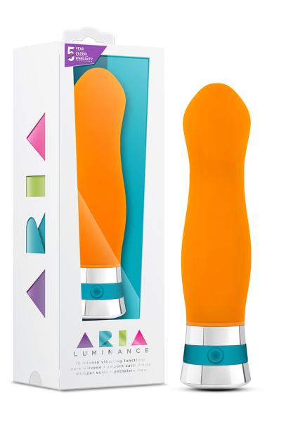 Aria Luminance Tangerine Orange Vibrator | SexToy.com