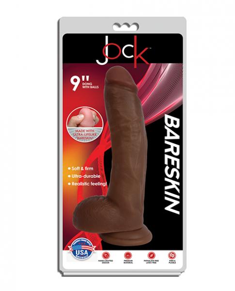 Jock 9 inches Bareskin Dong with Balls Latte Tan | SexToy.com