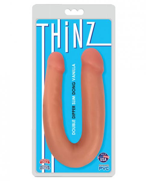 Thinz Double Dipper Slim 13" Dong - Vanilla | SexToy.com