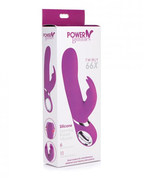 Curve Novelties Power Bunnies Twirly 66x - Purple | SexToy.com
