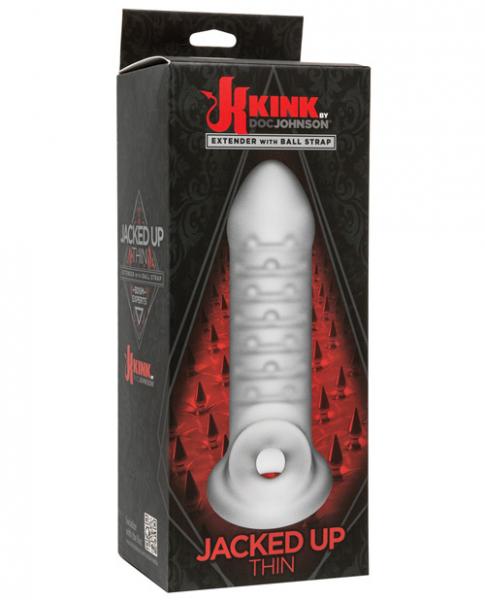 Kink Jacked Up Extender with Ball Strap 6 Inch Sheer Thin | SexToy.com