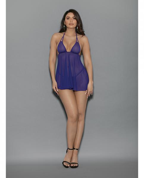 Euphoria Sheer Babydoll Midnight Purple O/s