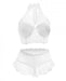 Premiere Embroidered Halter Bra & Panty White 2X | SexToy.com