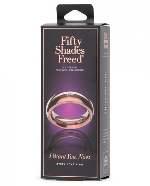 Fifty Shades Freed I Want You Now Steel Love Ring | SexToy.com