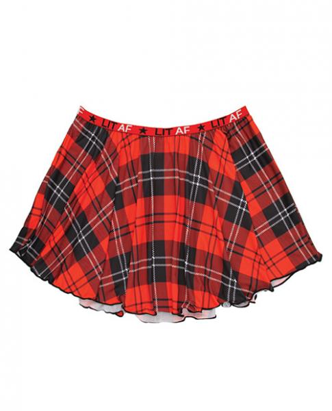 Vibes LIT AF Skirt Red Plaid S/M | SexToy.com