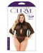 Curve Celine Collared Bodysuit Tie Neck Black 1X/2X | SexToy.com