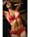 Vixen Cutout Lace Bra & Side Tie Panty Red Queen | SexToy.com