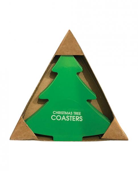 Christmas Tree Stainless Steel Coasters (dishwasher Safe) - Pack Of 4