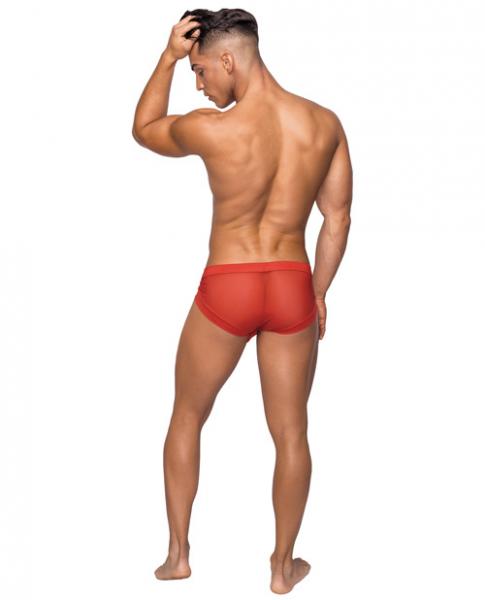 Hoser Stretch Mesh Micro Mini Shorts XL Red | SexToy.com