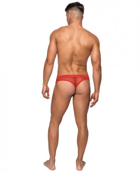 Male Power Hose Mesh Thong Red L/XL | SexToy.com