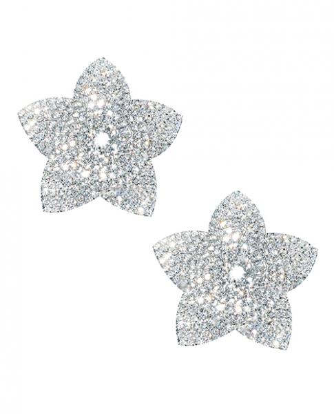 Neva Nude Burstin Blooms Crystal Jewel Reusable Silicone Nipple Pasties - Clear O/s