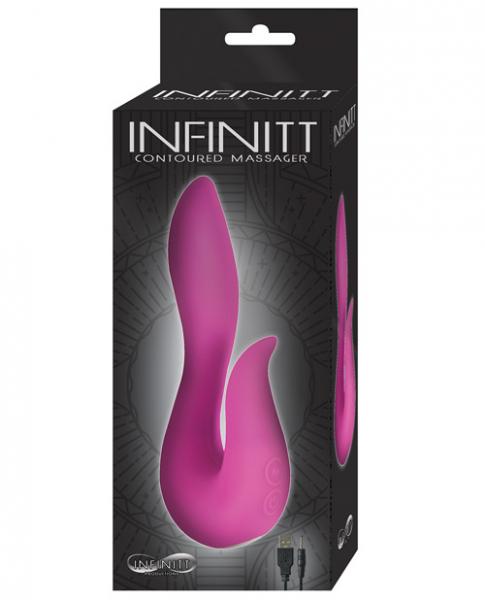 Infinitt Contoured Massager Pink Vibrator | SexToy.com