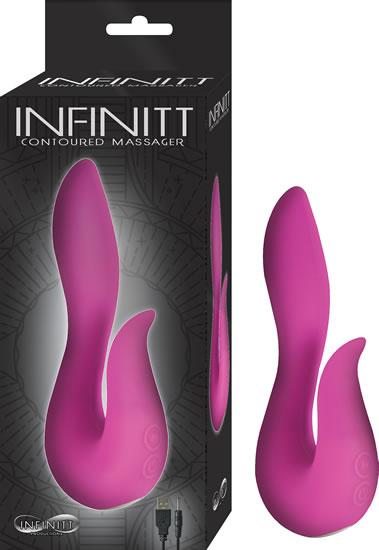 Infinitt Contoured Massager Pink Vibrator | SexToy.com