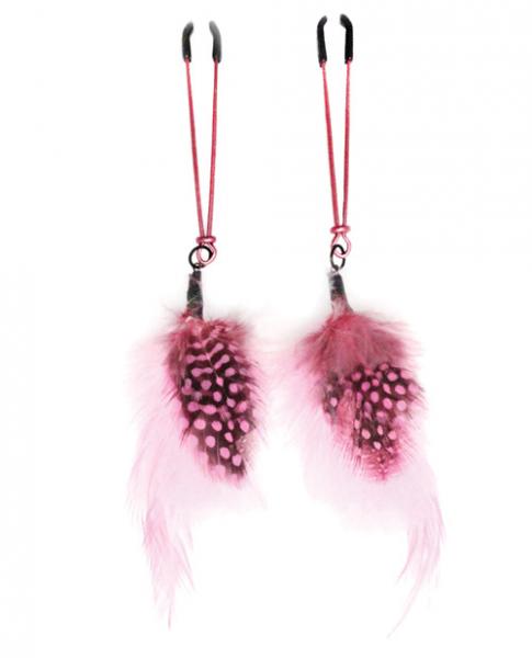 Bijoux De Nip Colored Feather Pink Tweezer Clamp | SexToy.com