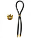 Bolo Silicone Lasso with Gold Crown Slider Ring Black | SexToy.com