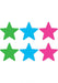 Peekaboos Neon Stars Value Pack Of 3 O/S | SexToy.com