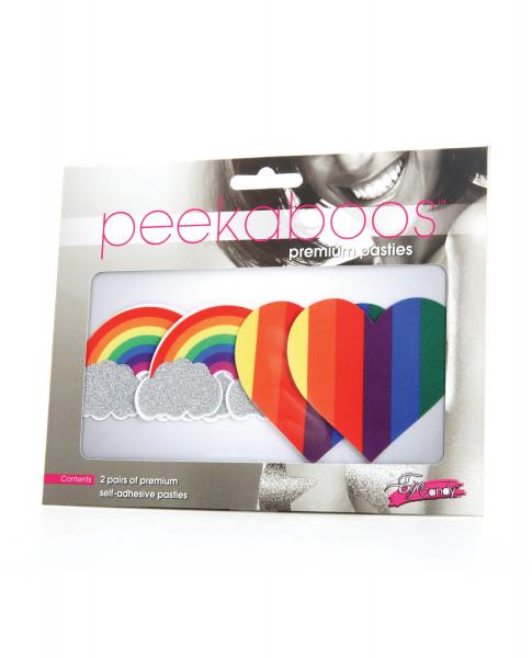 Peekaboos Pride Glitters Rainbows & Hearts - Pack Of 2 | SexToy.com