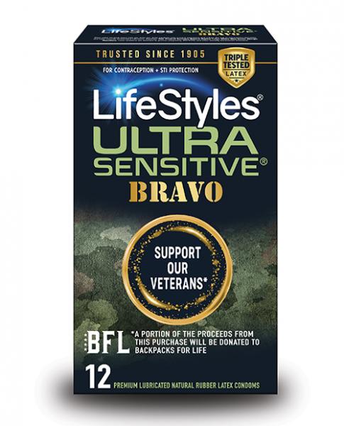 Lifestyles Ultra Sensitive Bravo - Pack Of 12 | SexToy.com