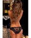 Crotchless Frills Panty with Back Bows Black S/M | SexToy.com