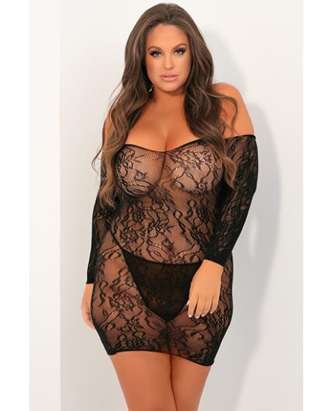 Seductive Lace Dress Black 3X/4X | SexToy.com